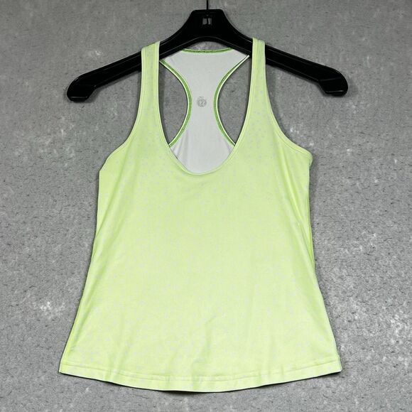 Lululemon Tank Top Womens Size 4 Green Stretch Fabric Pocket Sleeveless - Picture 1 of 11